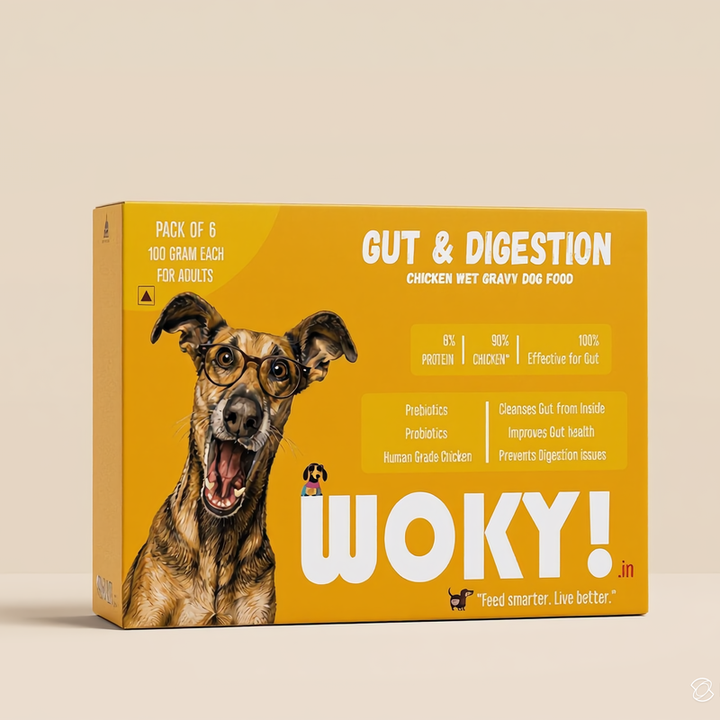 WOKY! - Gut & Digestion Focused Wet Gravy Dog Food (100gms)